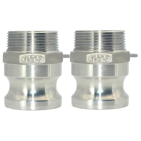 VARMHUS F Trash Pump Adapter Male Camlock x Male Pipe Threads Stainless Steel 316 (1-1/2") Cover