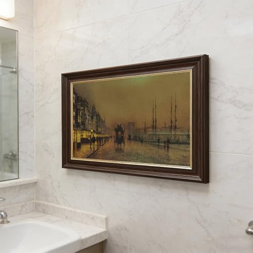 Impression sur toile Glasgow Docks Atkinson Grimshaw cadre 20x30