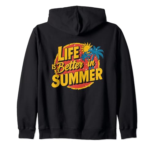 La vida es mejor en verano - Vintage Beach Vacation Lover Sudadera con Capucha