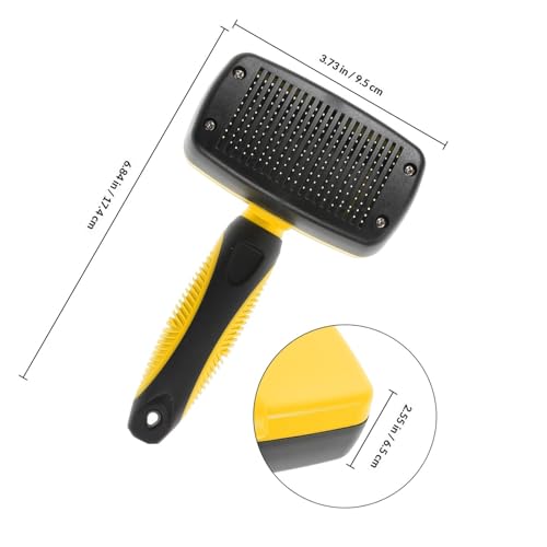 Cepillo autolimpiante para gatos y perros que elimina nudos sin tirones con mango comodo 2