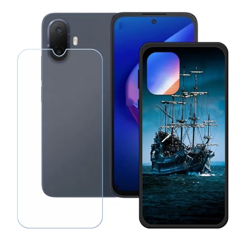 CongJiaLingXi�P�[�X �K�p���� TCL K70 5G T523H (6.8") + �����K���X�X�N���[���ی�t�B���� �A���ȃ\�t�g�V���R���P�[�X�ی�TPU�J�o�[�̃P�[�X�J�o�[ - WZ10