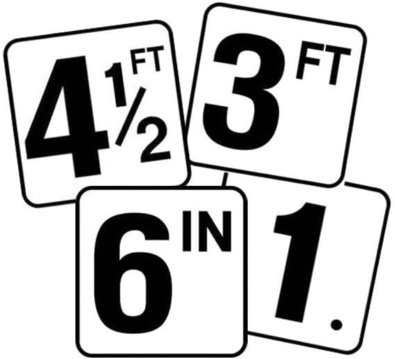 INLAYS INC. Inlays Vinyl Stickons 4-1/2 ft Depth Marker for In Ground Pools V620045