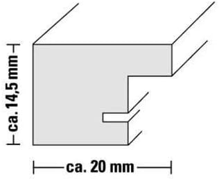 Hama Plastic Paris Picture Frame (20 cm x 30 cm Frame, 20 mm x 15 mm Borders, for Photos Size 13 x 18 cm, Reflex Glass, Polystyrene (PS), with Hook) Steel