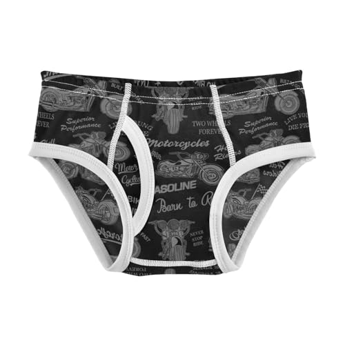 Boys' Exclusive Briefs Toddler Underwear 95% Combed Cotton Boxerbriefs 2T Motorcycle Quote Pattern 21