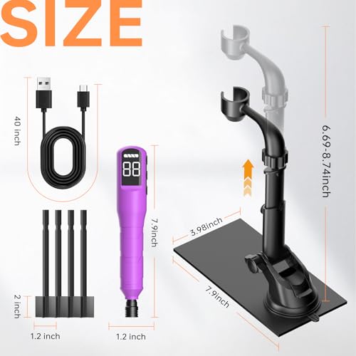 Image of Resin Mixer, Epoxy Resin Electric Stirrer, Paint Mixer & Timed Epoxy Resin Mixer for Epoxy Resin,Purple