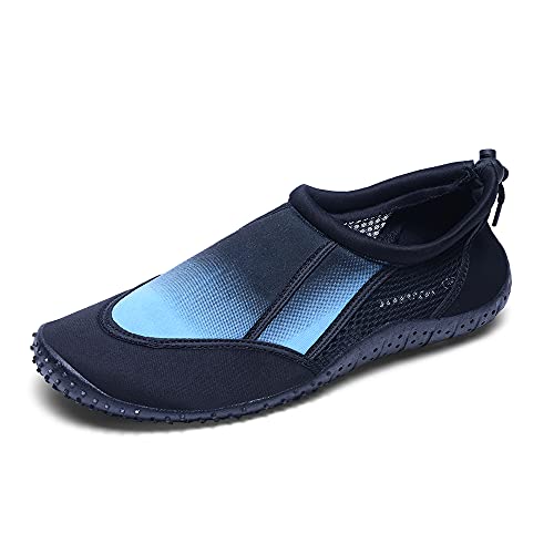 Scarpe mare uomo sportive uso attività acquatico mare spiaggia, facile da mettere e togliere, sul tallone è presente una linguetta che aiuta a indossare le scarpette facilmente
