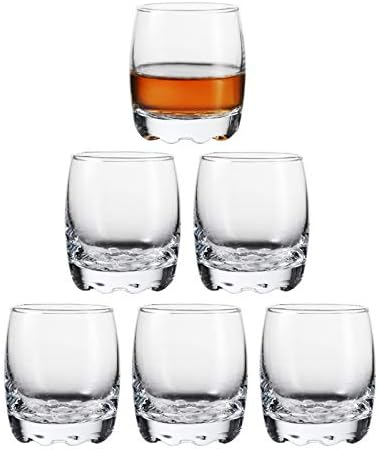 HOMEYUT Shot Glasses, 2.8oz Heavy Base Shot Glass Set, Clear Shot Glasses Set of 6/Tequila Shot Whiskey Shot Glass espresso liquor
