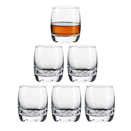 Shot Glasses, 2.8oz Heavy Base Shot Glass Set, Clear Shot Glasses Set of 6/Tequila Shot Whiskey Shot Glass espresso liquor