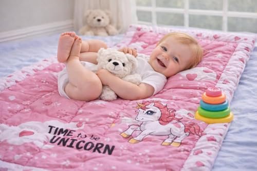Image of New Born Baby Godadi Pack of 3 Combo Set, Soft Cotton godi| Baby Mats | Babys Bed | Crib Sheet | Cartoon Mats Babys Godadi | Bedding Mats Set | Multicolor (Pack of 3) (5)