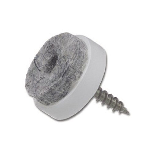 Preisvergleich Produktbild SECOTEC Gleitnagel Filz 20 mm / Schraubgleiter für Stühle / weiß / 4 Stück