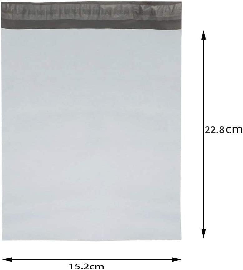 Pack of 100 Shipping Bags (6 x 9 inches/15.2 x 22.8 cm) Opaque Plastic with Self-Adhesive Closure, Shipping Bags for Clothes, Shipping Bags Goods Shipment, Packaging Material Bags 6x9in/15,2x22,8cm