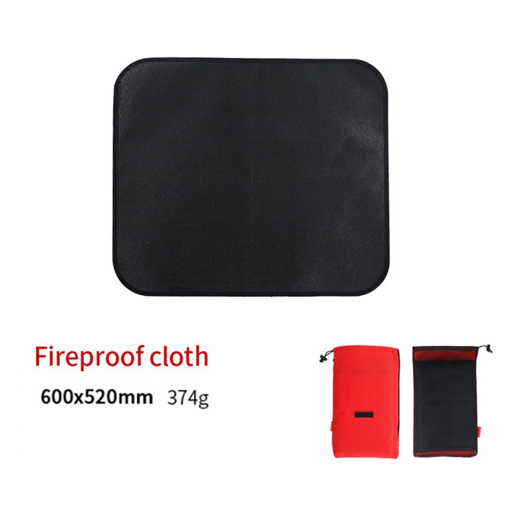 Sile Fibers Tapis ignifuge résistant à la chaleur pour camping, barbecue, utilisation en extérieur Reu pliable et antidérapant Idéal pour une cuisine sûre