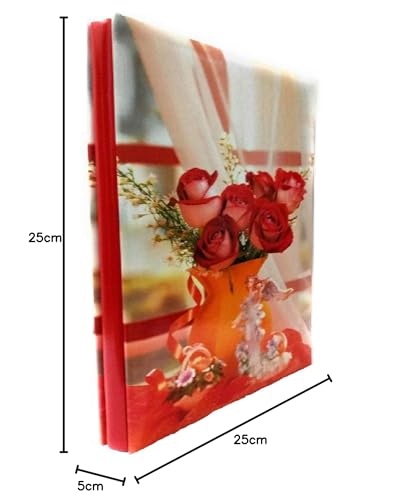 Image of Natraj Series Photo Album with Extra Clear PVC Film 200 Photos (Photo Size Supported: 4x6 Inches, Multicolour) (Design 9)