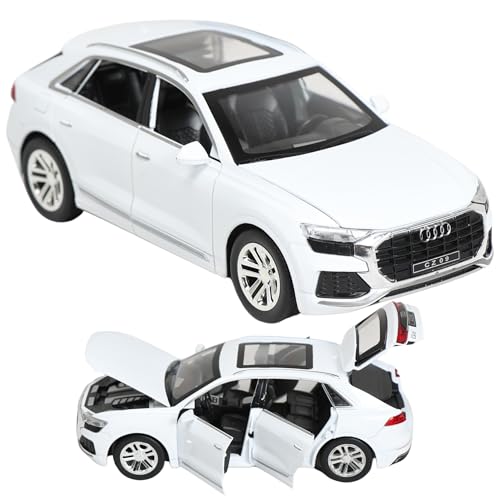 Image of Alloy Metal Pull Back Die-cast Car 1;24 Various Models with Sound & Music, Toy Cars for Kids Durable and Fun Gift for Boys and Girls (Audi CZ09- White)