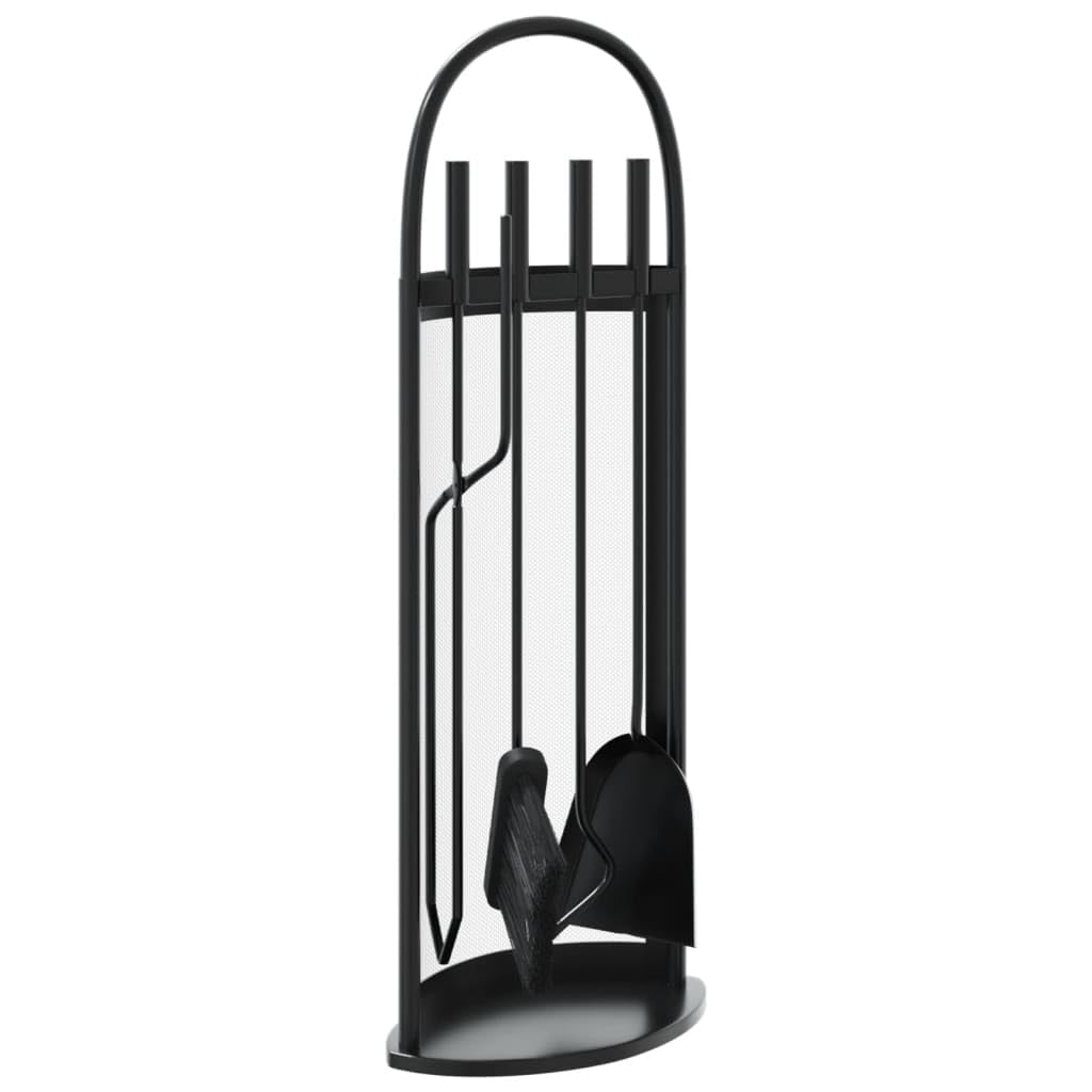 SKM Juego de Herramientas para Chimenea de 5 Piezas, 23 x 15 x 66 cm, Acero,Casa y jardín,Accesorios para hornos de leña y chimeneas,Herramientas para chimeneas,Negro,3.42 kg,156379