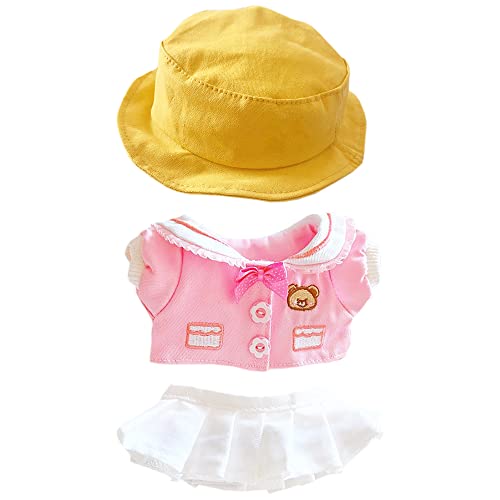 Vêtements poupée 20cm niannyyhouse ensemble rose 3 pièces style jupe veste
