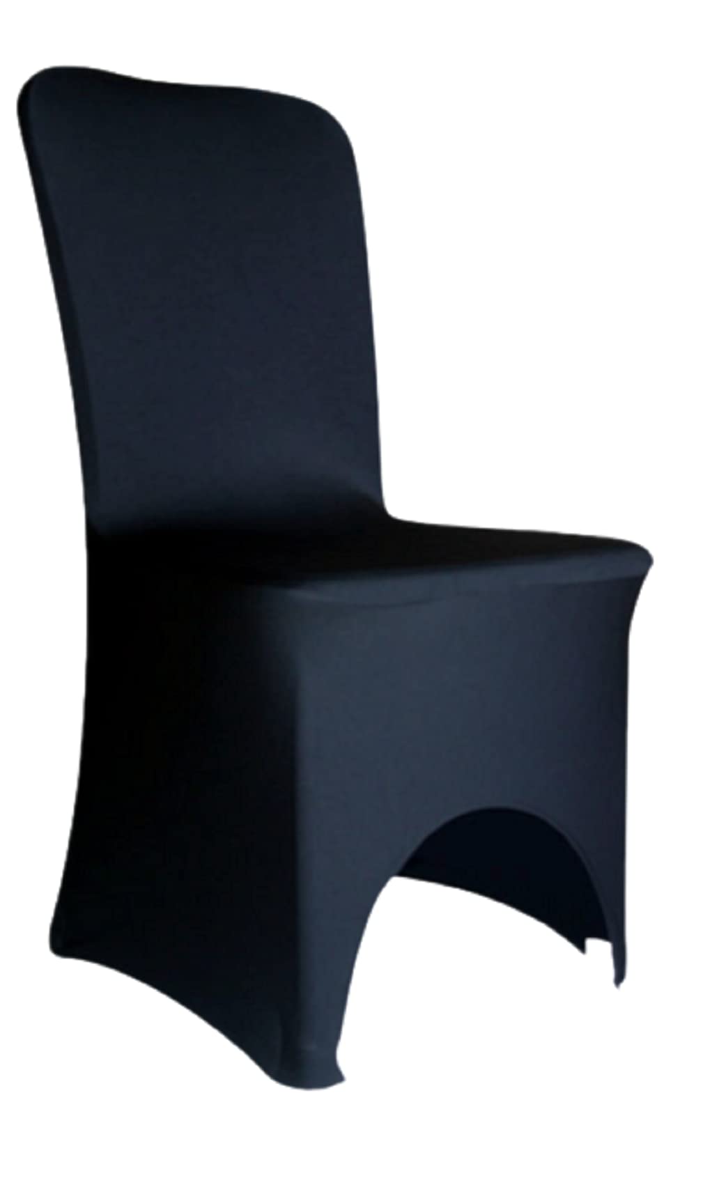 LL L&C®Spandex Lycra Chair Cover for Wedding Banquet Reception Party Event (Black, Arched Front)