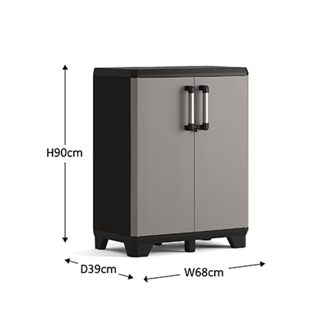 Keter Lagerschrank Niedrig Pro Schwarz Grau