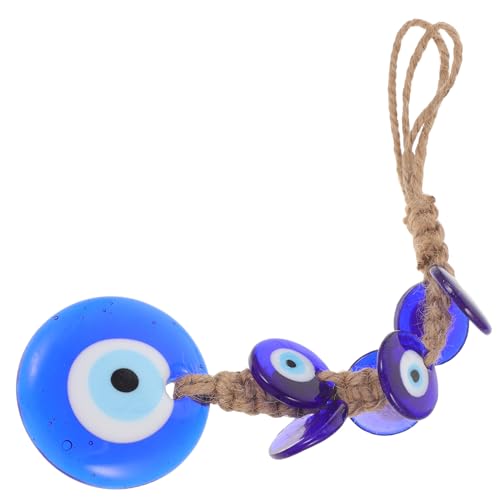 ノーブランド品 邪眼カーデコレーションペンダント 車用後視鏡チャーム 風ブルーアイ壁掛けアクセサリー インテリア カー用品 対応