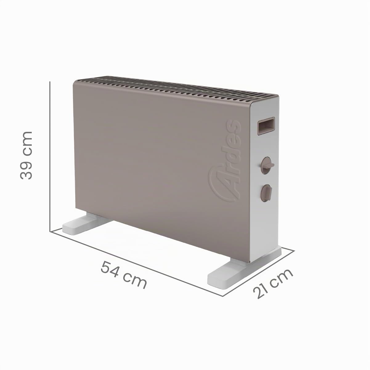 ARDES THOR T AR4C08T Convettore elettrico 2000 W con 3 livelli | termostato regolabile e funzione turbo per riscaldamento efficiente a basso consumo in ambienti domestici