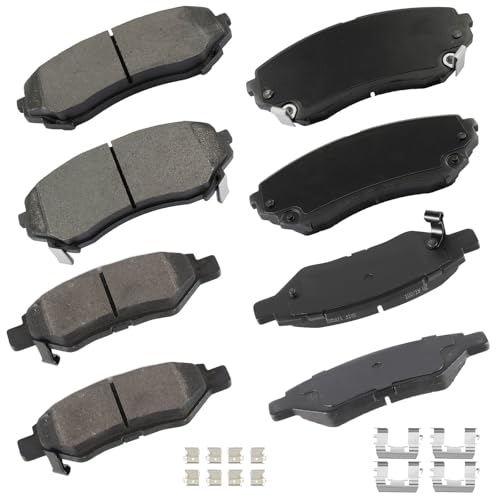 Image of cciyu D1337 & D1331 Front Metal Rear Semi-Metal Disc Brake Pads Kit For Cadillac For CTS 2008-2014