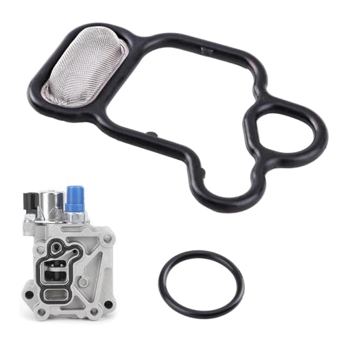 Image of 2 PCS Head Cylinder Solenoid Valve Gasket Kit, 15815-R40-A01 91319-PAA-A01 VTEC Solenoid Gasket Filter Spool Valve with Sealing Ring, Compatible with A-cura ILX TSX, H-onda Accord Civic CR-V