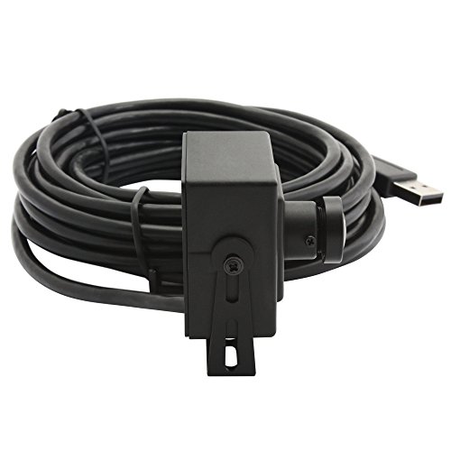 ELP Mini Aluminum Black Case USB Security Camera with 170degree Wide