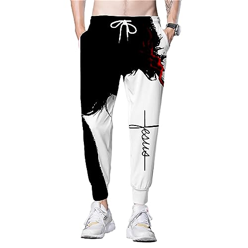 Mens Joggers Sweatpants 3D Print Pants Novelty Graphic Trousers Casual Athletic Sports Joggers with Pockets2