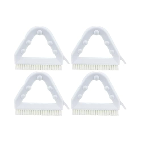 SPARTA Cepillo comercial de plástico para lechada, cepillo de fregar en forma de triángulo con raspador y dos agujeros roscados para fijar el mango