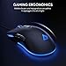 immagine 5AUKEY Mouse Gaming RGB, Mouse FPS con 5000 DPI Reali, 6 Pulsanti Programmabili, Multicolore Retroilluminato, Design Ergonomico, Mouse da Gioco Ottico ad Alta precisione per Gamer Professionista, Nero