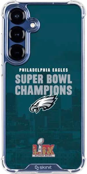 Skinit Clear Phone Case Compatible with Galaxy S25 FE - Officially Licensed NFL Philadelphia Eagles Design
