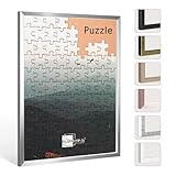 Bildershop-24 Marco de puzle Neo Plata Pulido, 34,1 x 48,1 cm (aprox. 500 piezas), antirreflejo