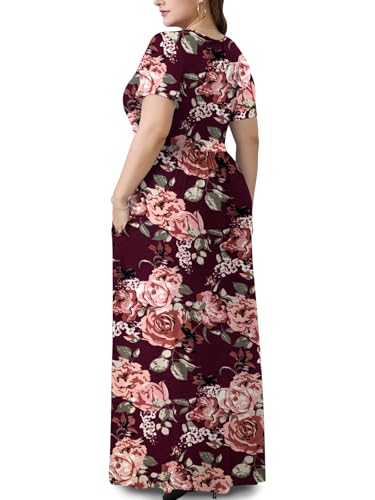 Image of PEVRL Plus Size Summer Maxi Dress for Curvy Women with Pockets 1X-5X