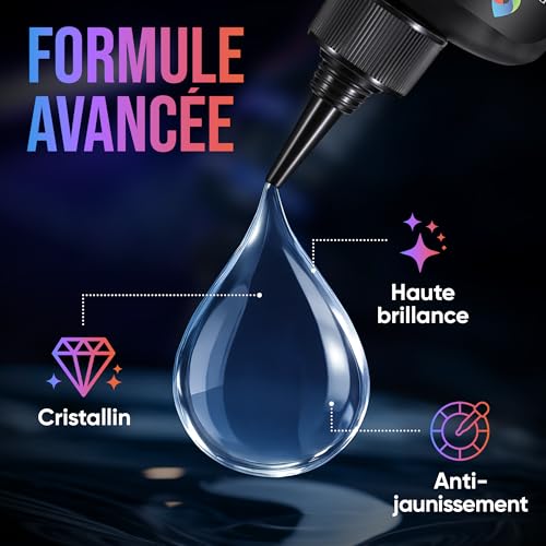 Résine UV transparente CRAFT RESIN 500g type dur et de faible viscosité