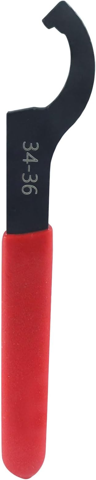C Hook Spanner Wrench, 34-36mm Heavy Duty Shock Spanner Wrench with Non-Slip Grip for Motorcycle
