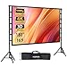 180 Zoll Outdoor Beamer Leinwand mit Stativ: VOOPVOR Tragbare Projektionsleinwand 16:9 4K HD, Kinoleinwand für Innen/Außen, mit Tragetasche & Höhenverstellbarem Stand für Heimkino und Wohnmobile