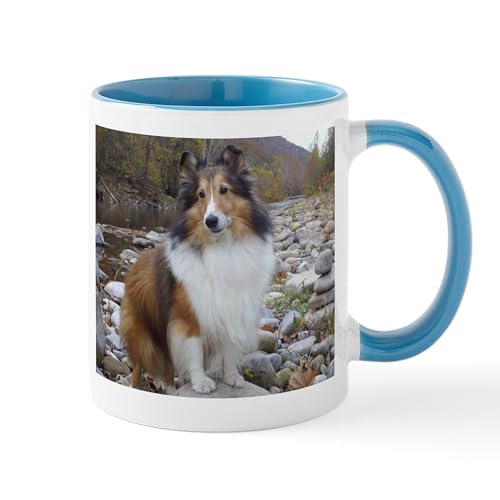 CafePress Sable Sheltie Hiker Mug 11 oz (325 ml) Ceramic Coffee Mug