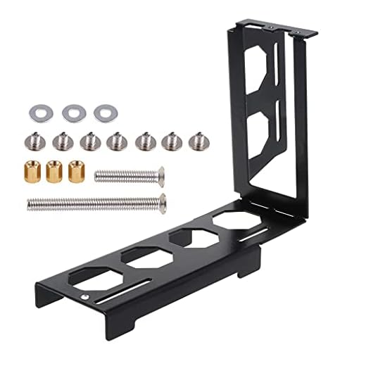 hsafantastic DIY metall grafikkort fäste stigare fast vertikal ATX-fodral pieceI-E 16 x 16 interna fästen hållare stentstativ grafikkortsfäste svart