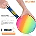 Lonimia PVC Regenbogen Ball - Bouncy Kickball, Fußball Softball, Mehrfarbiger Kinder Spielball Für Drinnen Und Draußen, Strandball Mit Pumpe