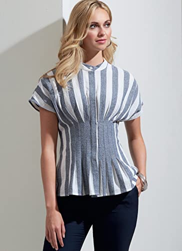 Vogue Misses' Flared Tops Sewing Pattern Kit, Code V1874, Sizes 16-18-20-22-24, Multicolor
