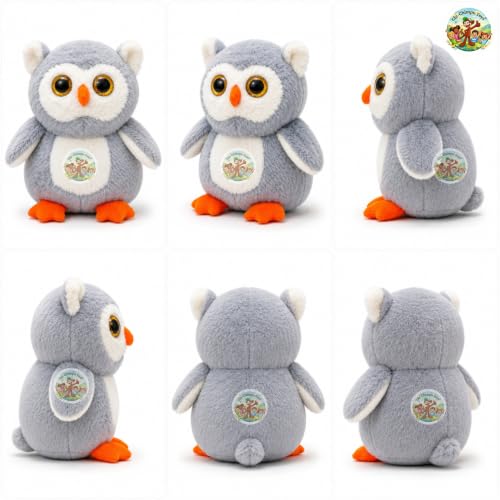 Image of Owl Soft Toy 25 cm Plush Stuffed Owl Toy for Kids | Ultra Soft Owl Teddy | Cute Animal Plush Doll | Washable Cuddly Toy for Boys, Girls, Babies | Birthday Gift & Home Decor