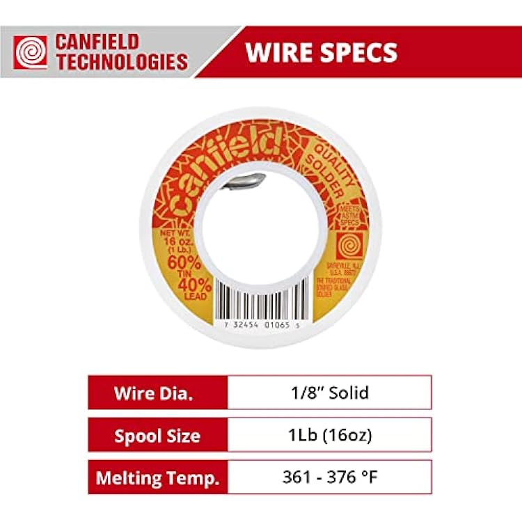 Canfield 60/40 solder for stained glass