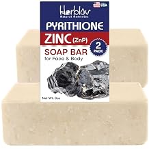 Zinc Soap Bar with Zinc Pyrithione Gentle All-Natural Face & Body Wash Daily Cleansing Formula for Oily, Sensitive & Blemish-Prone Skin Exfoliating Bath Bar Skincare Cleanser Made in USA