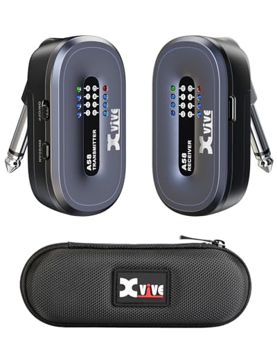 Xvive A58 Wireless Guitar System 5.8GHz Wireless Guitar Transmitter Receiver for Active or Passive