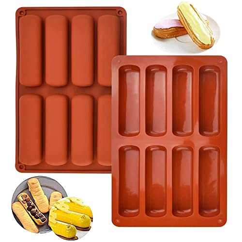 2 Stück Silikonformen Rechteckig, Silikon-Backformen, Müsliriegel form Silikon, Energieriegel Backform, Keks Silikonform, Silikonform Müsliriegel, Backform Riegel, für Trüffel, Schokolade, Brotbrot Cover