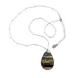 Klassifizierung: Halskette DIYthinker Militär Der Zweite Weltkrieg Schnee Behälter Wald Soldiers Fotografie Thema Ölgemälde Teardrop-Form-Anhänger Halskette Schmuck mit Kette Dekoration Geschenk
