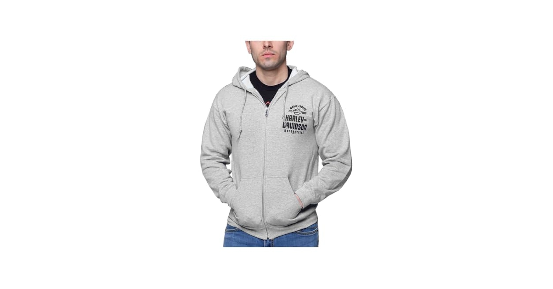 Harley-Davidson Men's Retrograde Zip-Up Hoodie Sweatshirt