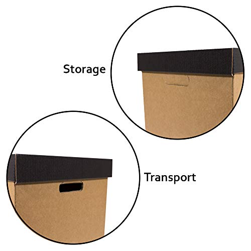 Cartón muy resistente en cajas de almacenamiento Only Boxes con tapa para proteger enseres 5