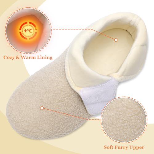 Spesoul Womens Mens Slipper Boots Fuzzy House Slippers Non Slip Slipper Socks Adjustable Bootie Slippers for Indoor and Outdoor4