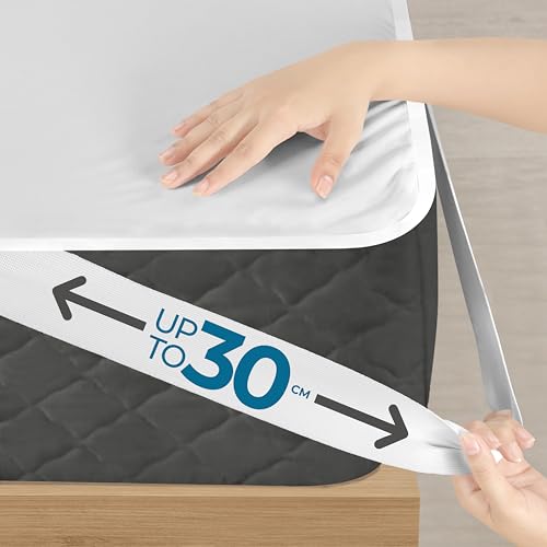 Utopia Bedding Coprimaterasso Impermeabile - 160 x 200 cm, Copertura per Materasso Traspirante Certificata Oeko-Tex con Cinghie Elastiche agli Angoli, Vestibilità Perfetta, Protezione per Incontinenza - 4